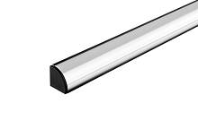 Профиль угловой LR49-L3-MBL 16*16*3000 алюминиевый для светодиодной ленты в комплекте с матовым экраном, 2 заглушки, черный — купить оптом и в розницу в интернет магазине GTV-Meridian.